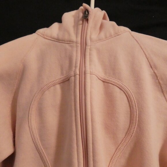 LULULEMON ATHLETICA | 17 pit to pit measured | Classic Pink Scuba Zip-Up Hoodie - Picture 6 of 16